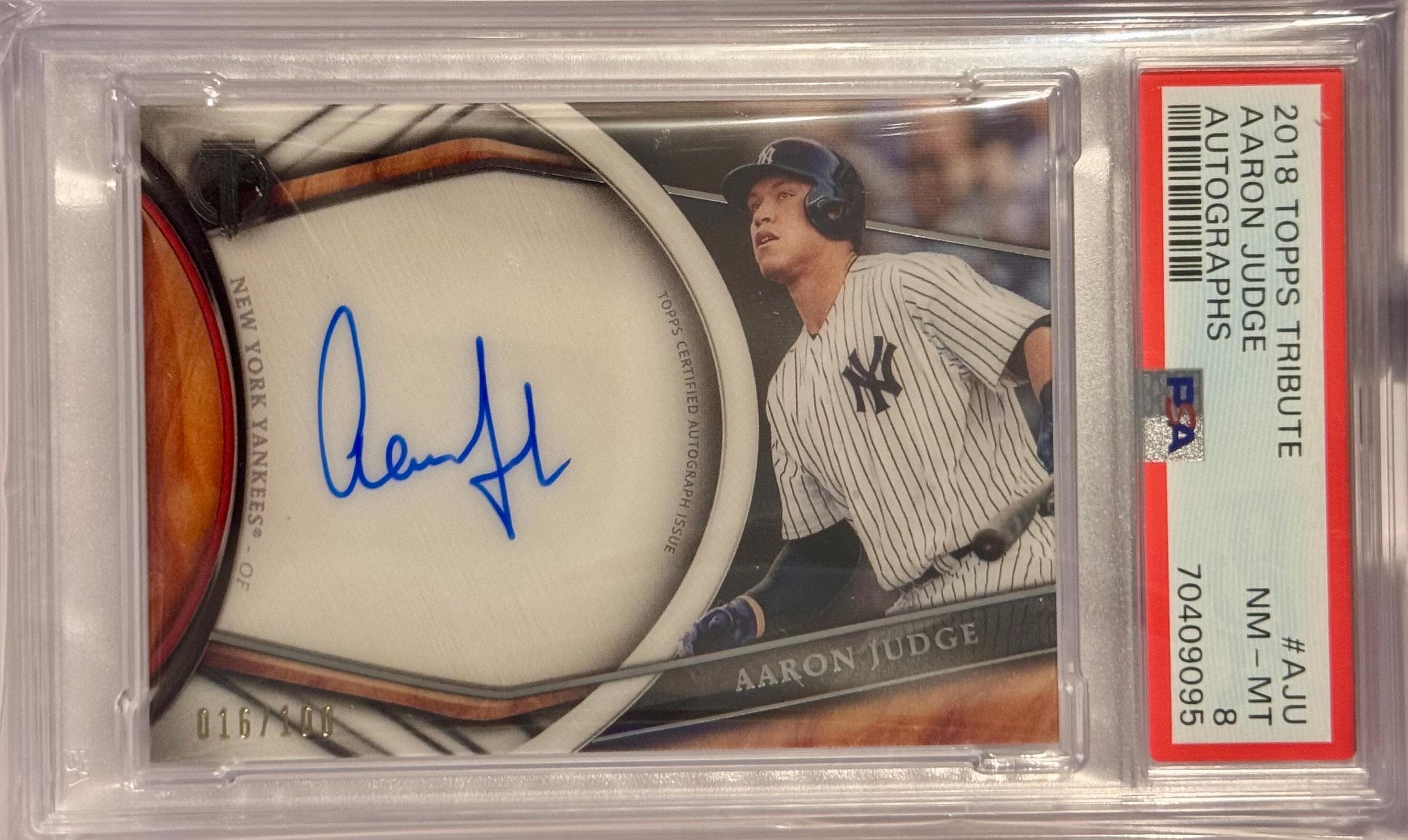 Aaron Judge Certified Autograph 2018 Topps Tribute 2nd Year Card 
