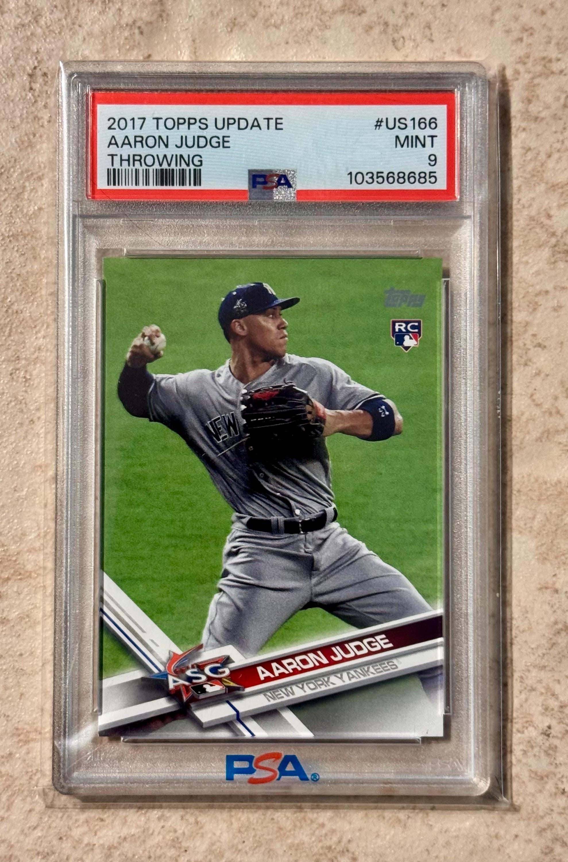 2017 Topps Update Series Throwing #US166 Aaron Judge RC PSA 9 Mint 