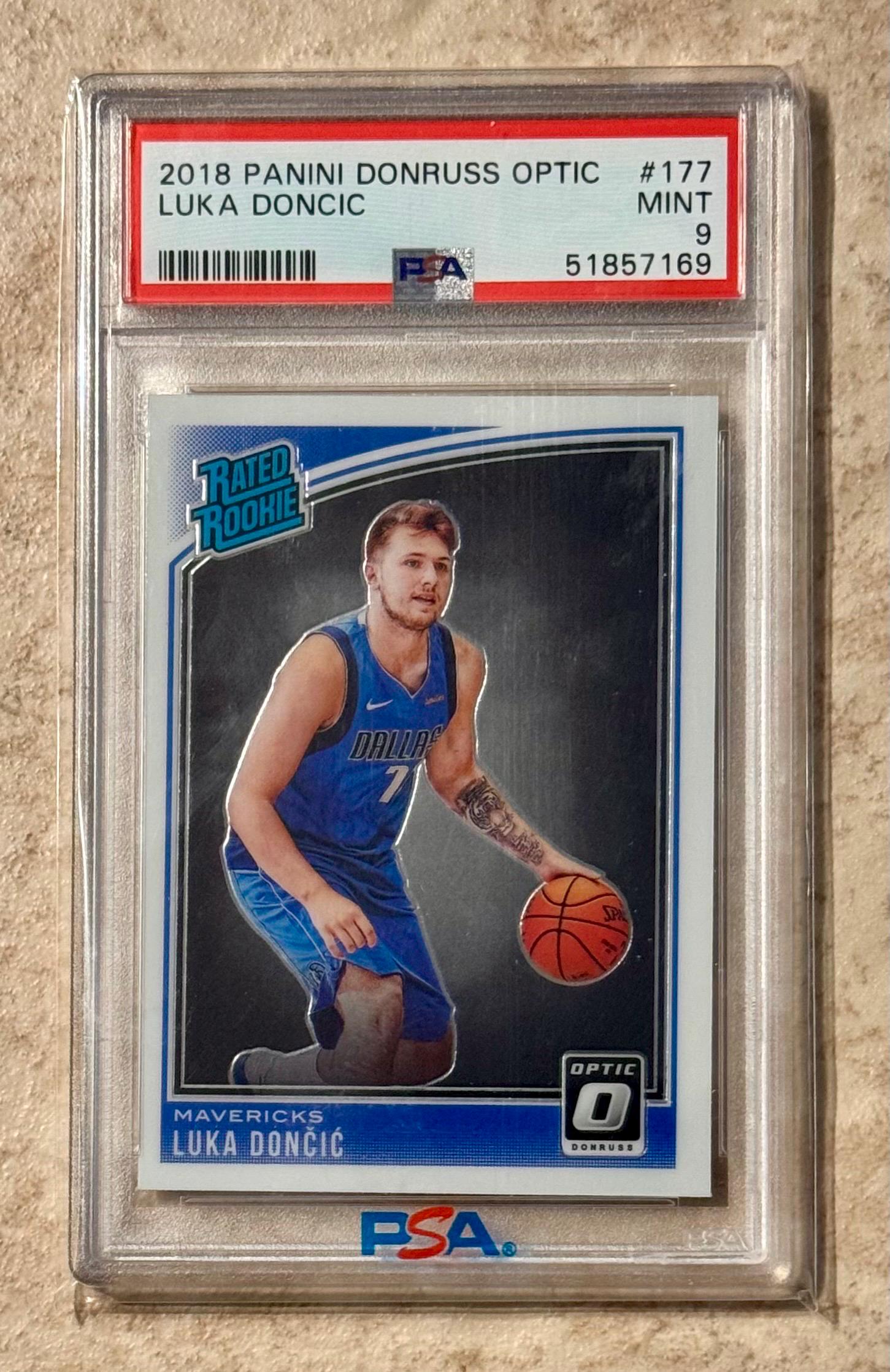 2018-19 Panini Donruss Optic - Luka Dončić #3 (RC) PSA 9 Mint 