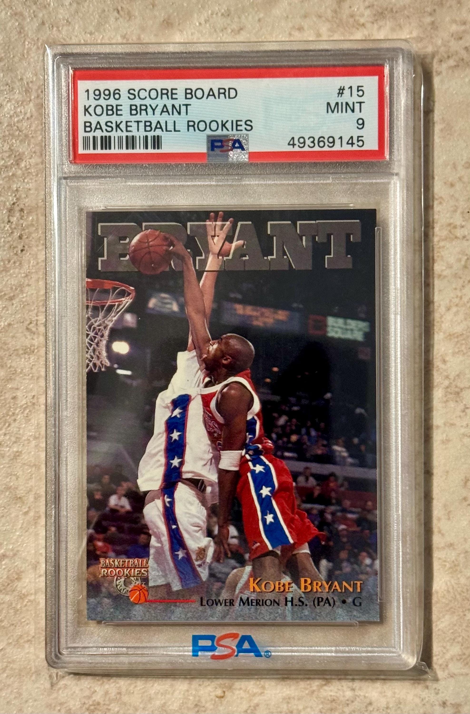 1996-97 Score Board Basketball Rookies #15 Kobe Bryant - PSA 9 