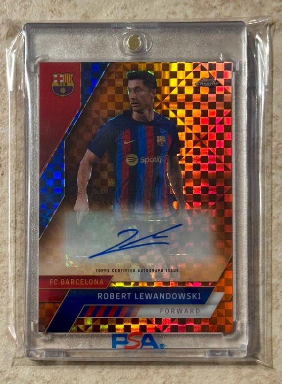 2022 Topps Chrome FC Barcelona Robert Lewandowski Auto #d/25