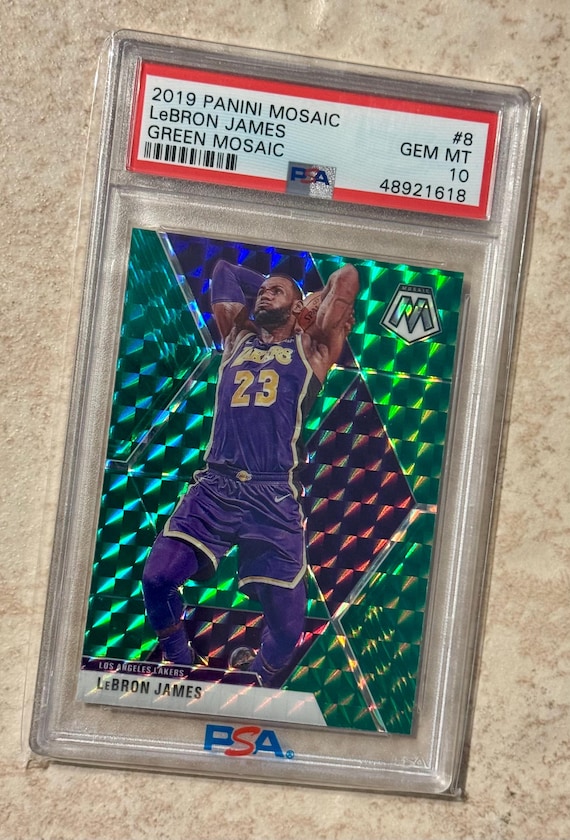 2019 Panini Mosaic Lebron James #8 Green Mosaic PSA 10 Gem Mint - Etsy