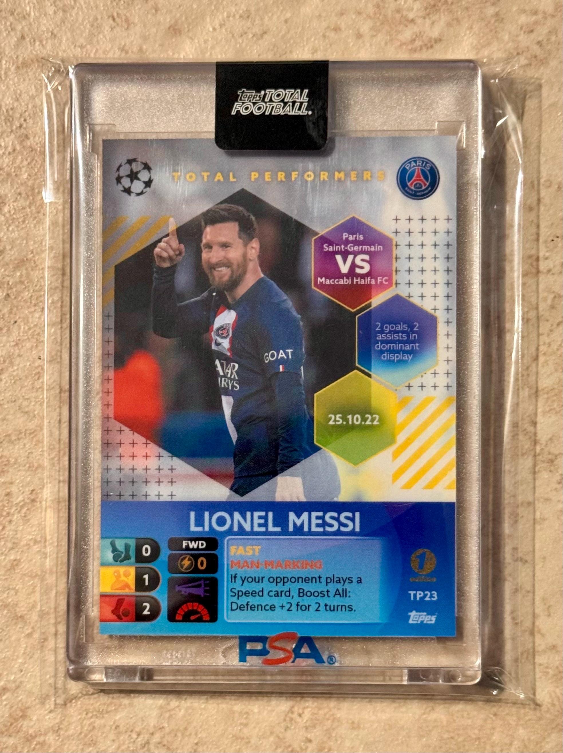 LIONEL MESSI – 2022 Topps Total Football Total Performers 99 Card