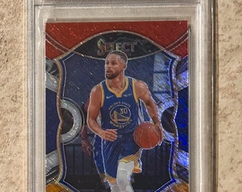 2020 Select Stephen Curry Red White Orange Shimmer Prizm #57 PSA