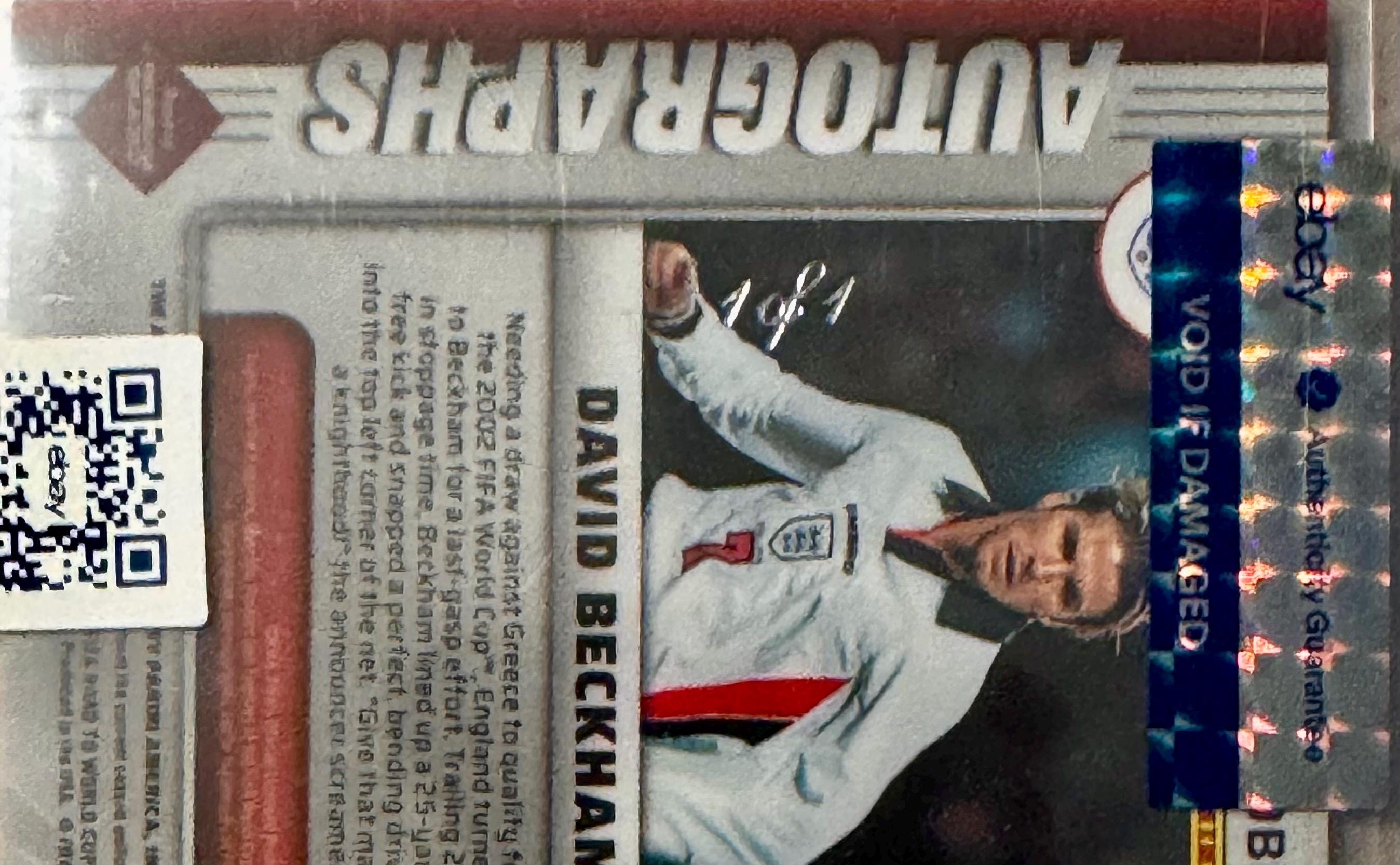 2021-22 Panini Mosaic World Cup David Beckham 1/1 Gold Fluorescent