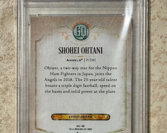 2018 TOPPS Shohei Ohtani Gypsy Queen RC Rookie Card #89 PSA 9 Mint
