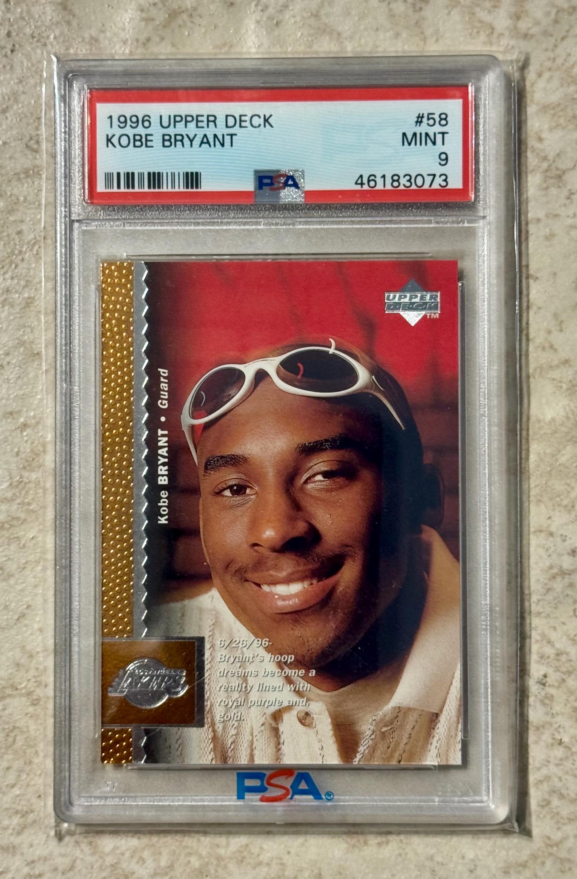 1996 Upper Deck Kobe Bryant #58 Rookie RC PSA 9 Mint - Etsy