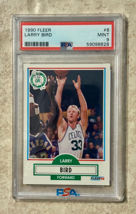 1990 Fleer Larry Bird #8 Boston Celtics PSA 9 Mint - Etsy