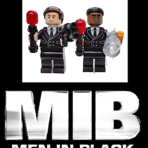 Lego Minifigure set MEN IN BLACK J and K visit a green illegal alien selling outerspace drinks