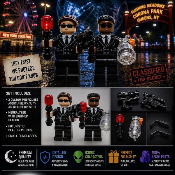 Lego Minifigure set MEN IN BLACK J and K