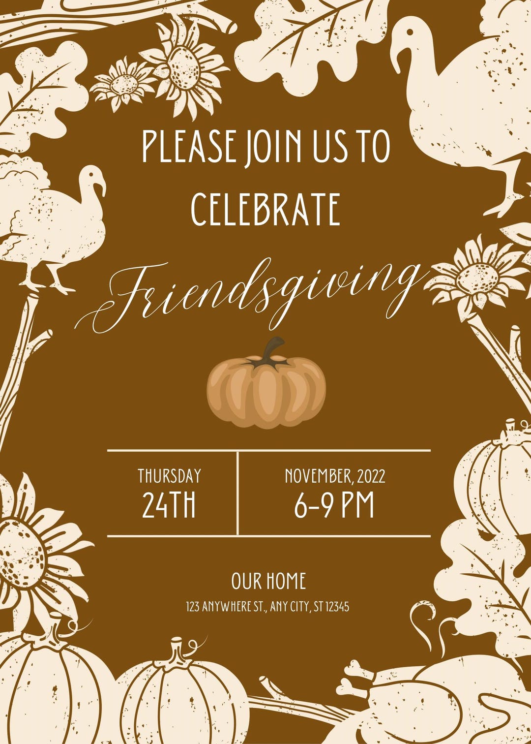 Friendsgiving Invitation Template - Etsy