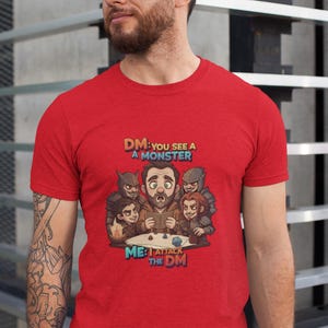 D&D I Attack the DM Tee Shirt | Dungeon Master is the Monster | Epic Game Nights Shirt | Gamer Gift | Nerdy Funny T-Shirt