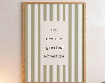 Baby Wall Art Neutral Set of 3, Nursery Quotes Printable, Sage Green, Digital Download