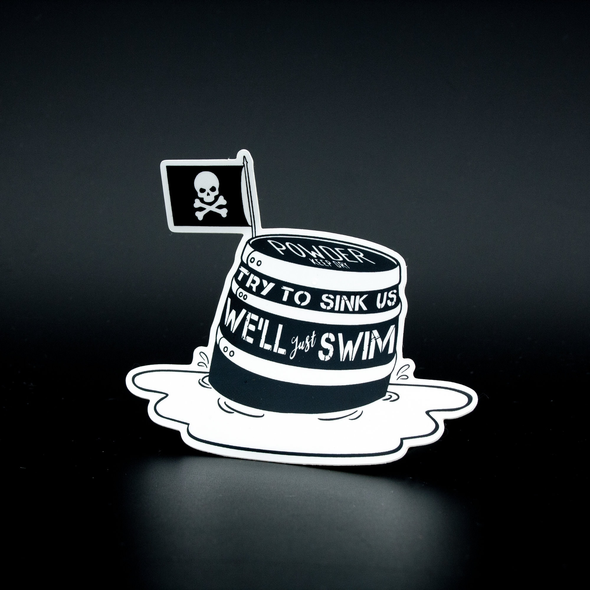 Kerg Stickers Try to Sink Us, We'll Just Swim Pirate Powder Keg Sticker - Etsy