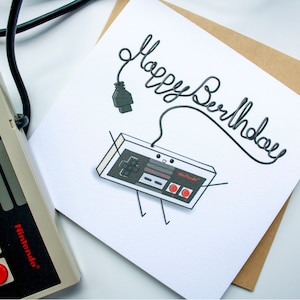 Retro Gamer Birthday Card