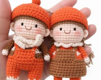 Crochet Keychain Amigurumi | Cute Handmade Gift, Couple Keychain
