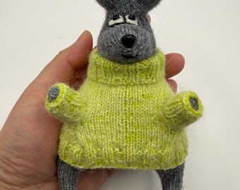 Hand Knitted Wool Bunny Keychain | Cozy Rabbit Bag Charm