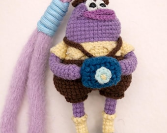 Handmade Crochet Doll Keychain: Cute Amigurumi Character Bag Charm, Handcrafted Gift