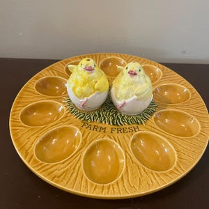Vintage Enesco Deviled Egg tray “Farm Fresh”