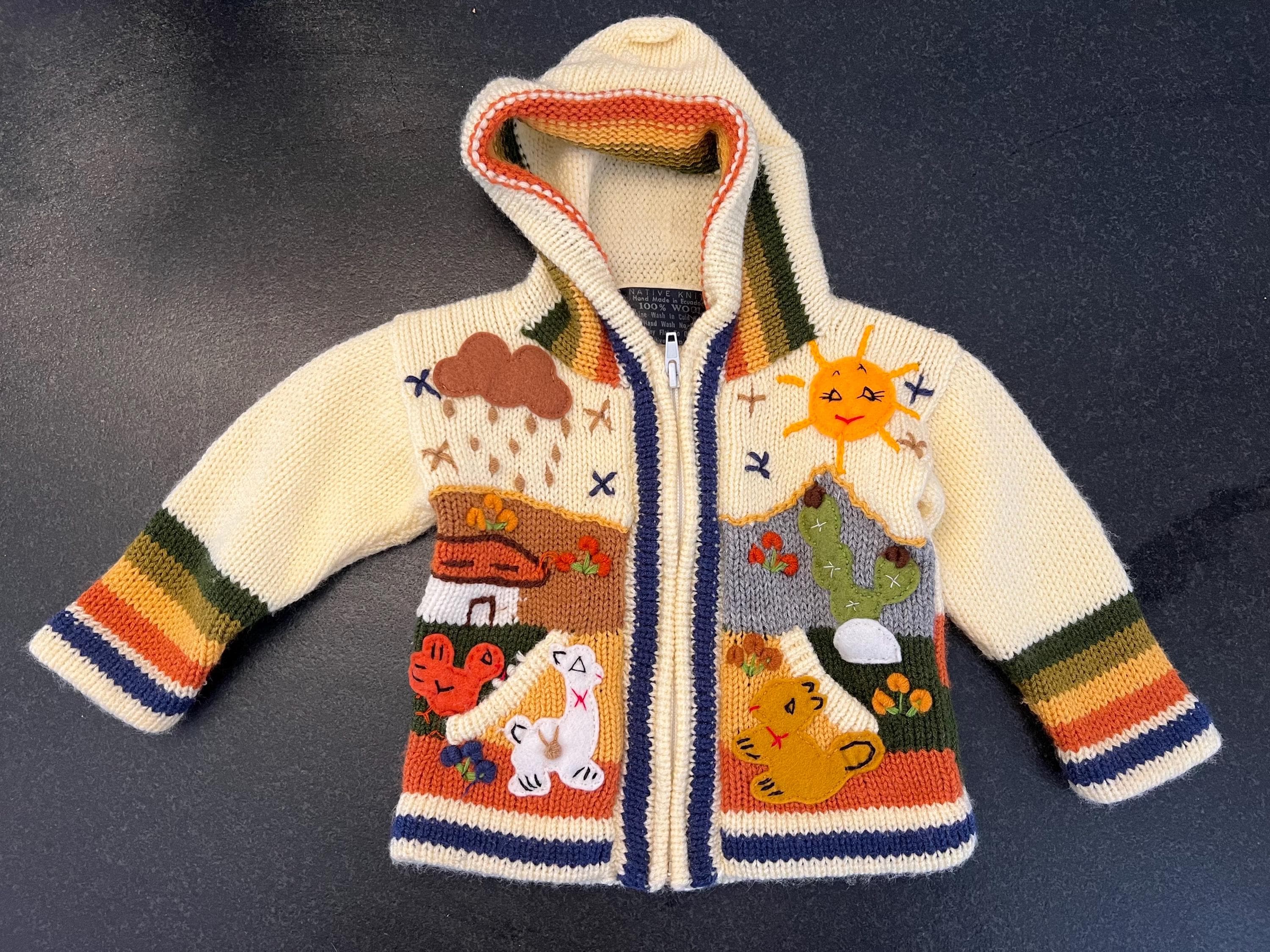 80s Ecuador Hooded Knit Ecuador Cardigan 【公式通販】