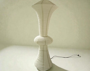 Lampa wisząca Nogy z japońskiego papieru ryżowego, 3 światła, regulowana wysokość, 15" x 56" NOWOŚĆ