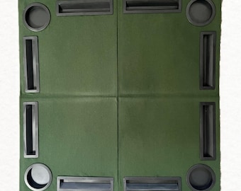 Bene Casa Folding Domino & Game Table – 4 Felt Sections, Excellent Condition