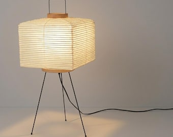 Lampe trépied japonaise en papier de style Akari