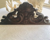 Antique Salvage Pediment, Carved Wood, Archectural and Beautiful