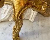Vintage Florentine Wall Shelf, Wood and Gilt, Ornate, Made in Italy