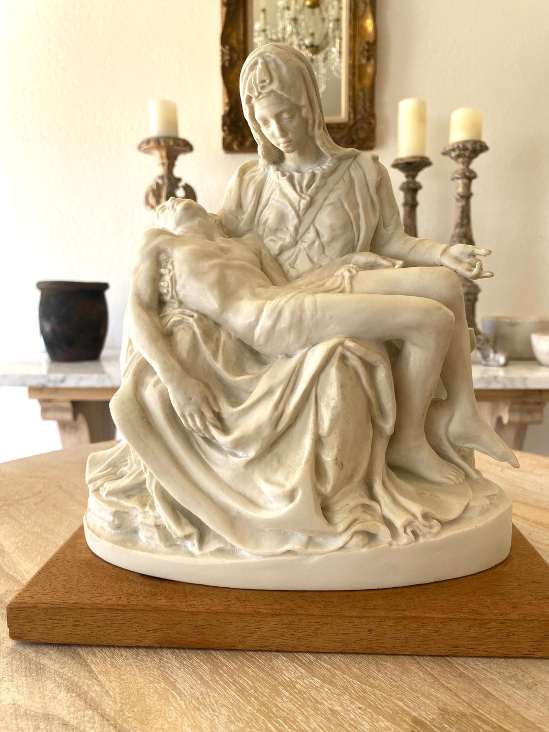 Vintage Mid Century PIETA Statue, Very Large, Michelangelo