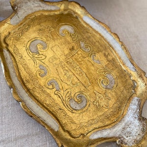 Fabulous Florentine Vintage Gilt Tray, Featuring Venice Italy, Gondola, RARE