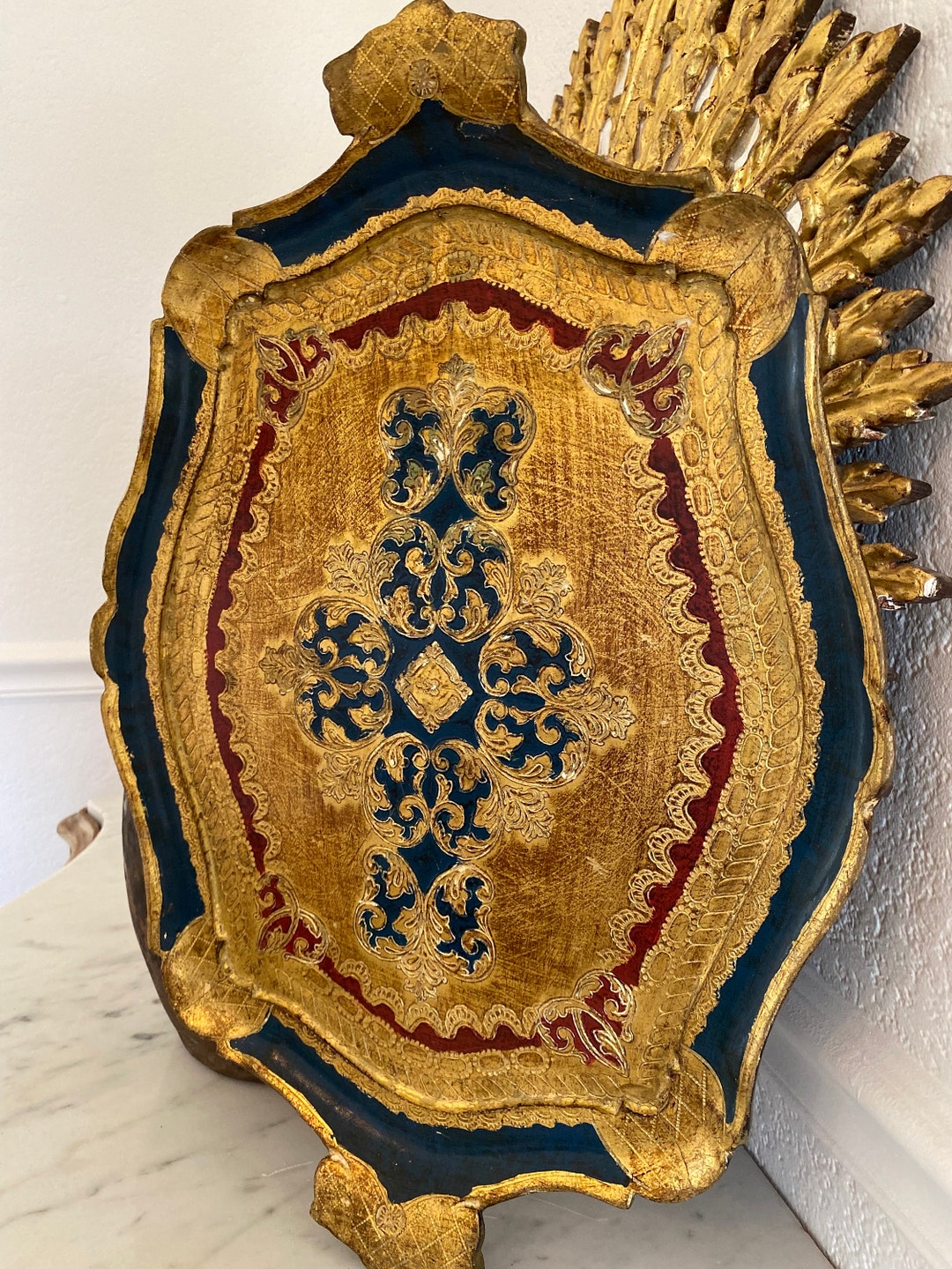 Vintage Florentine Italian Tray, STUNNING, Wood and Gilt, LARGE - Etsy