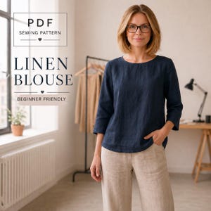 Naaipatroon linnen blouse – relaxte top (pdf-download)