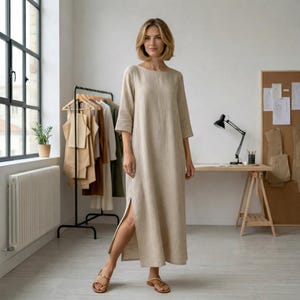Neutral Maxi Dress - Etsy
