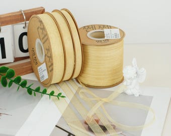 Baby Maize Organza Ribbon – 4 Yard Sheer Ribbon for Gift Wrapping, Floral Arranging & DIY Crafts