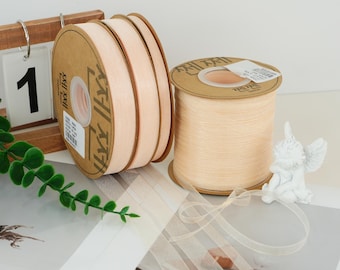 Ivory Organza Ribbon – 4 Yard Sheer Ribbon for Gift Wrapping, Floral Arranging & DIY Crafts