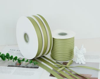 Sage Satin Ribbon – 5 Yards Polyester Cotton Ribbon for Gift Wrapping, Floral Arranging & DIY Crafts