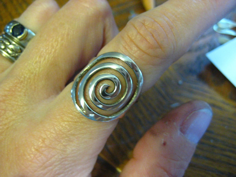 Sterling Spiral Ring image 2