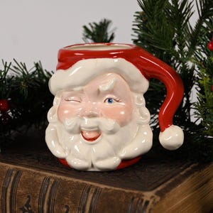 Vintage Crazed Santa Mugs - Etsy