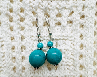 Genuine Turquoise beaded Earrings