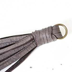 Brown Deerskin Tassel For Pendant Handmade Tassel For Handbag, Leather Tassel For Keychain