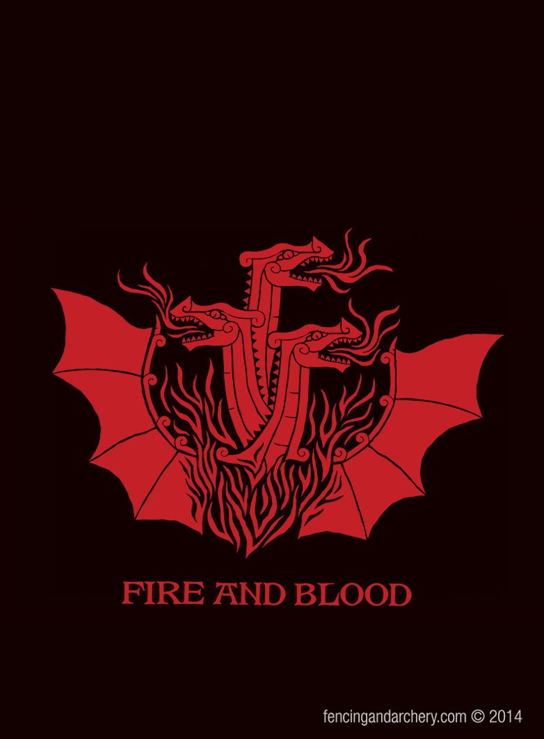 A Game of Thrones // Targaryen Dragons Tee image 1