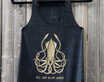 Game of Thrones Racerback Tank -- Greyjoy Kraken Sigil -- We Do Not Sow