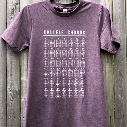 Ukulele Chords // Unisex Tee Shirt Etsy