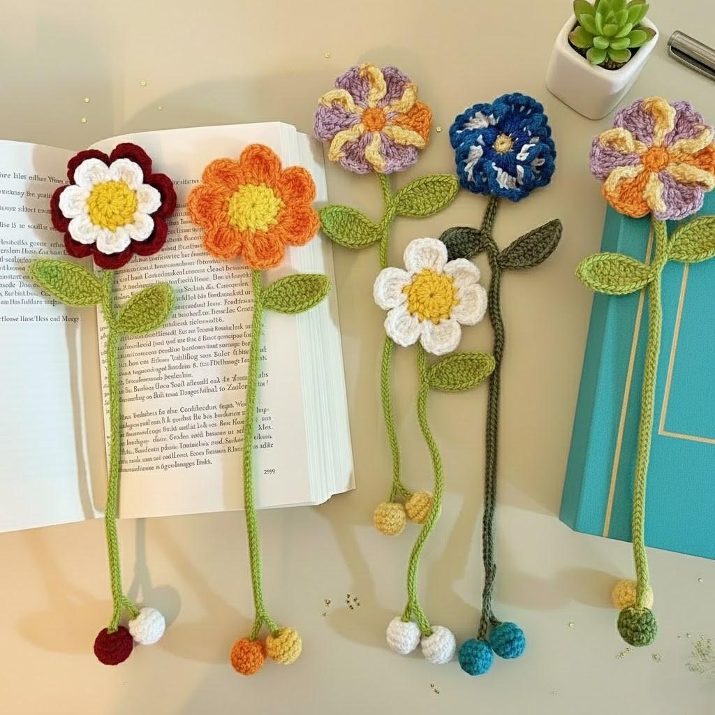 30 Flower Bookmark Crochet Patterns to Add a Handmade Touch to Reading Time 33 Easy Floral Motif Bookmark Crochet Pattern