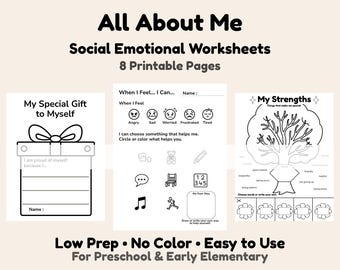 SEL Worksheets | Activity All About Me Worksheet | SEL Printable | Getting to Know You Activity | Back from Break | K–2