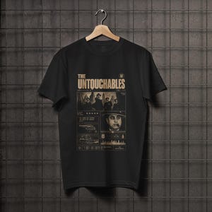 Camiseta de Los Intocables / Camiseta con estampado de póster de película vintage / Camiseta de película de Brian De Palma / Ropa urbana de cine de crimen de los 80