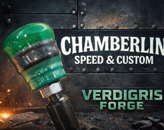 Verdigris Forge – Handcrafted Resin Shift Knob (1/2-20 Thread)