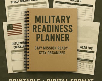 Army Readiness Planner / Military Deployment Checklist / Daily Routine & Fitness Tracker / Digital Download PDF