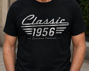 Klassisches 1956 Limited Edition 70. Geburtstag Shirt, Vintage 1956 70 Jahre alt Geburtstag T-Shirt Geschenk für Männer, Vater, Ehemann, Opa